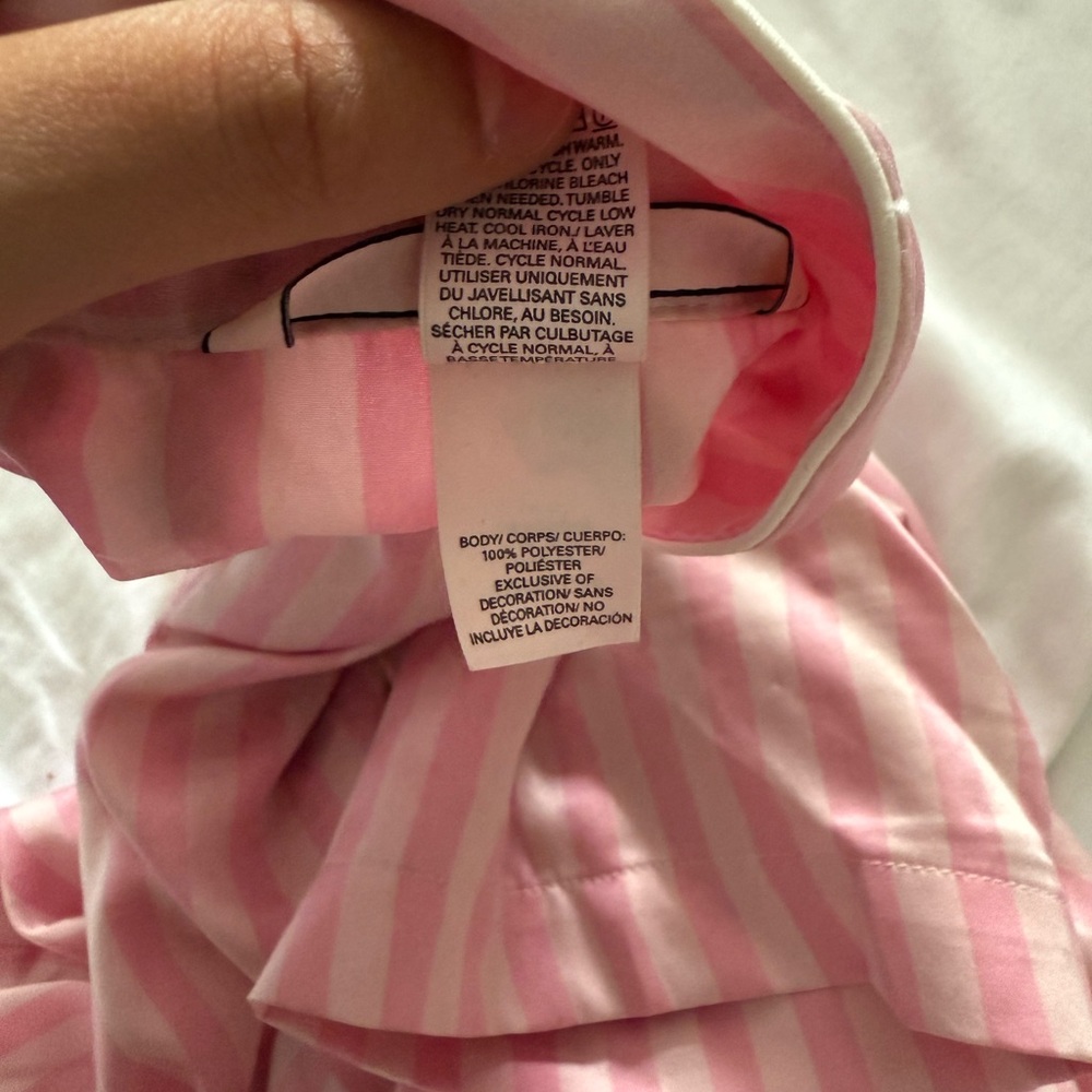 Victoria's Secret Pink Button Down Shirt Casual Sleepwear Night short sleeve top - Picture 11 of 11